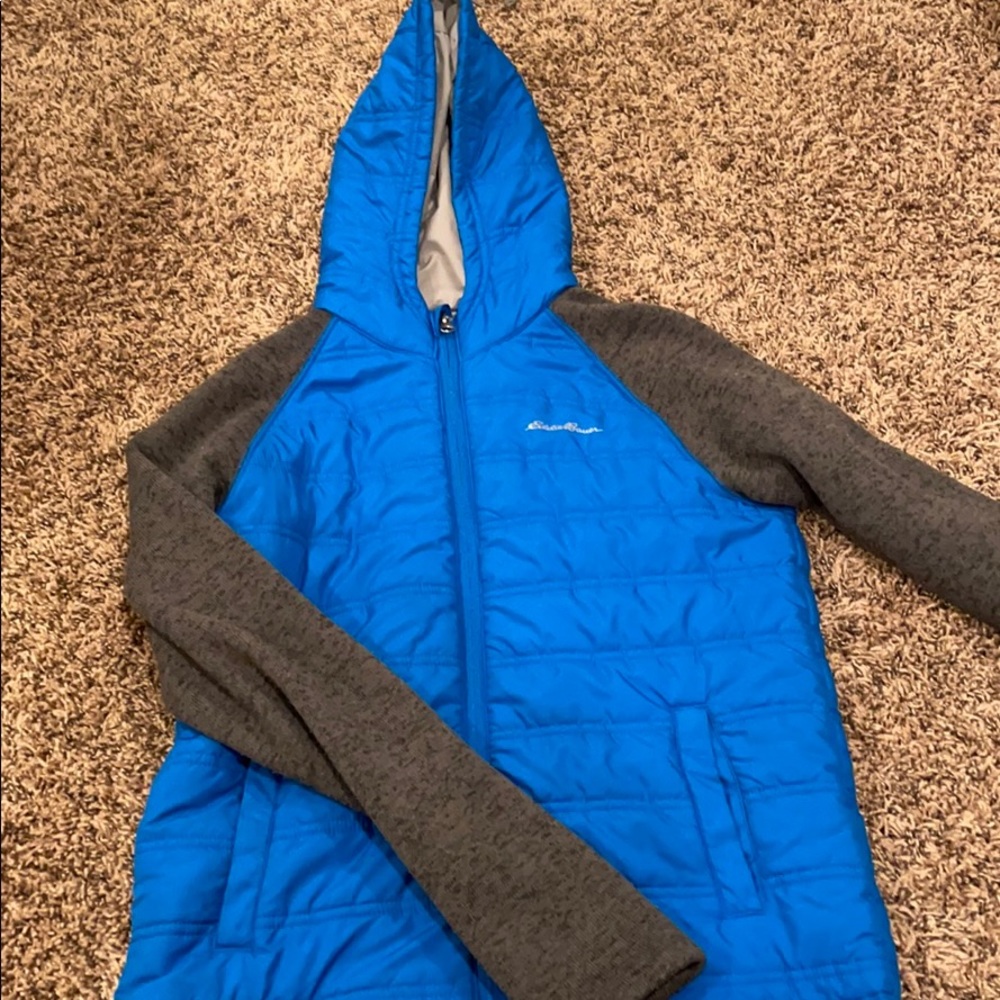 Eddie Bauer blue puffer coat